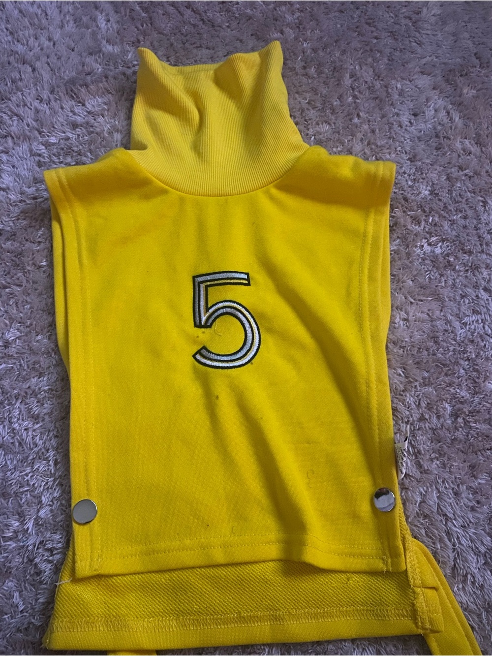 SHEIN Yellow turtle neck crop top